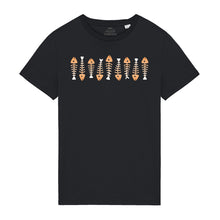 Load image into Gallery viewer, Men’s T-Shirt 100% Organic Cotton With Brown Fish Skeleton Design