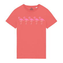 Load image into Gallery viewer, Men’s T-Shirt 100% Organic Cotton With Flamingos Design
