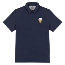 Load image into Gallery viewer, Men’s Polo Shirt 100% Recycled Cotton & Polyester with Beer Drinking Design