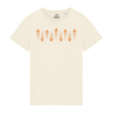 Load image into Gallery viewer, Men’s T-Shirt 100% Organic Cotton With Brown Fish Skeleton Design