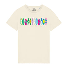 Load image into Gallery viewer, Men’s T-Shirt 100% Organic Cotton With Surfboard Design