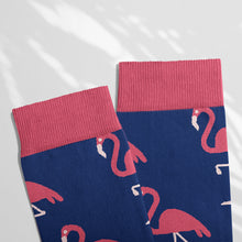 Load image into Gallery viewer, Men’s Socks with Flamingo Pattern Cotton Casual Socks Size 6 to 11