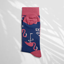 Load image into Gallery viewer, Men’s Socks with Flamingo Pattern Cotton Casual Socks Size 6 to 11