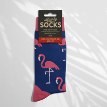 Load image into Gallery viewer, Men’s Socks with Flamingo Pattern Cotton Casual Socks Size 6 to 11