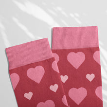 Load image into Gallery viewer, Women’s Socks with a Love Heart Design Cotton Casual Socks Size 4 to 7