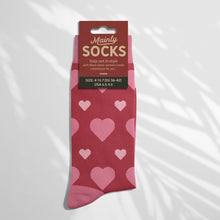 Load image into Gallery viewer, Women’s Socks with a Love Heart Design Cotton Casual Socks Size 4 to 7