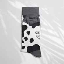 Load image into Gallery viewer, Men’s Socks with Moo Cow Pattern Cotton Casual Socks Size 6 to 11