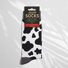 Load image into Gallery viewer, Men’s Socks with Moo Cow Pattern Cotton Casual Socks Size 6 to 11