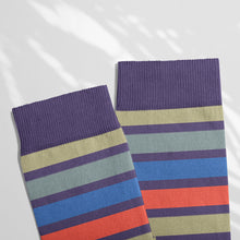 Load image into Gallery viewer, Men’s Socks with a Stripes Design Cotton Casual Socks Size 6 to 11
