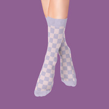 Load image into Gallery viewer, Women’s Socks with Chequered Pattern Cotton Casual Socks Size 4 to 7