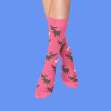 Load image into Gallery viewer, Women’s Socks with Dogs Pattern Cotton Casual Socks Size 4 to 7