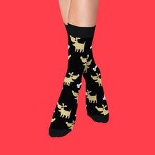 Load image into Gallery viewer, Men’s Socks with Dogs Pattern Cotton Casual Socks Size 6 to 11