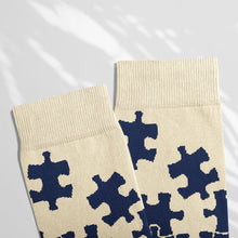 Load image into Gallery viewer, Men’s Wholesale Socks with Jigsaw Pattern Cotton Casual Socks Size 6 to 11