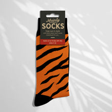 Load image into Gallery viewer, Men’s Socks with Tiger Print Pattern Cotton Casual Socks Size 6 to 11