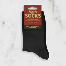 Load image into Gallery viewer, Women’s Black Wholesale Socks with Ribbed Leg Cotton Casual Socks Size 4 to 7
