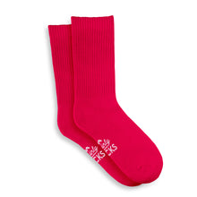 Load image into Gallery viewer, Women’s Fuchsia Wholesale Socks with Ribbed Leg Cotton Casual Socks Size 4 to 7
