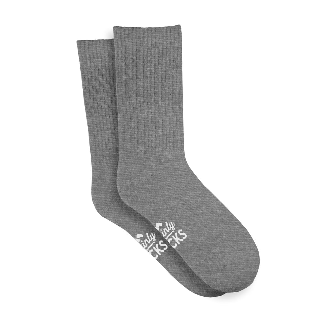 Women’s Grey Wholesale Socks with Ribbed Leg Cotton Casual Socks Size 4 to 7