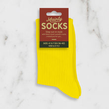 Load image into Gallery viewer, Women’s Yellow Wholesale Socks with Ribbed Leg Cotton Casual Socks Size 4 to 7

