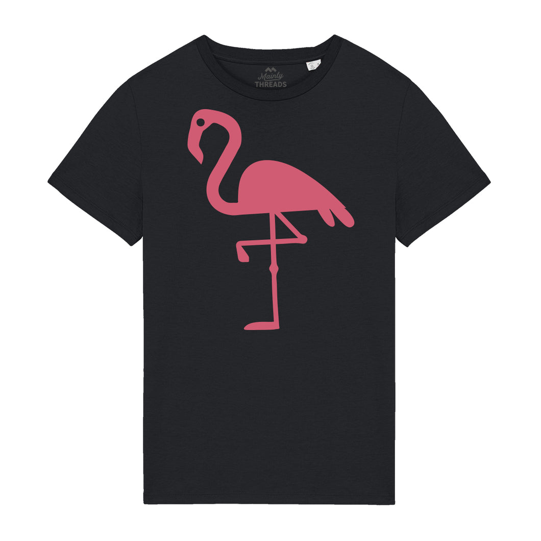 Men’s T-Shirt 100% Organic Cotton With Flamingo Design