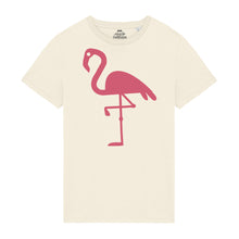 Load image into Gallery viewer, Men’s T-Shirt 100% Organic Cotton With Flamingo Design

