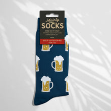 Load image into Gallery viewer, Men’s Socks with Beer Drinking Pattern Cotton Casual Socks Size 6 to 11
