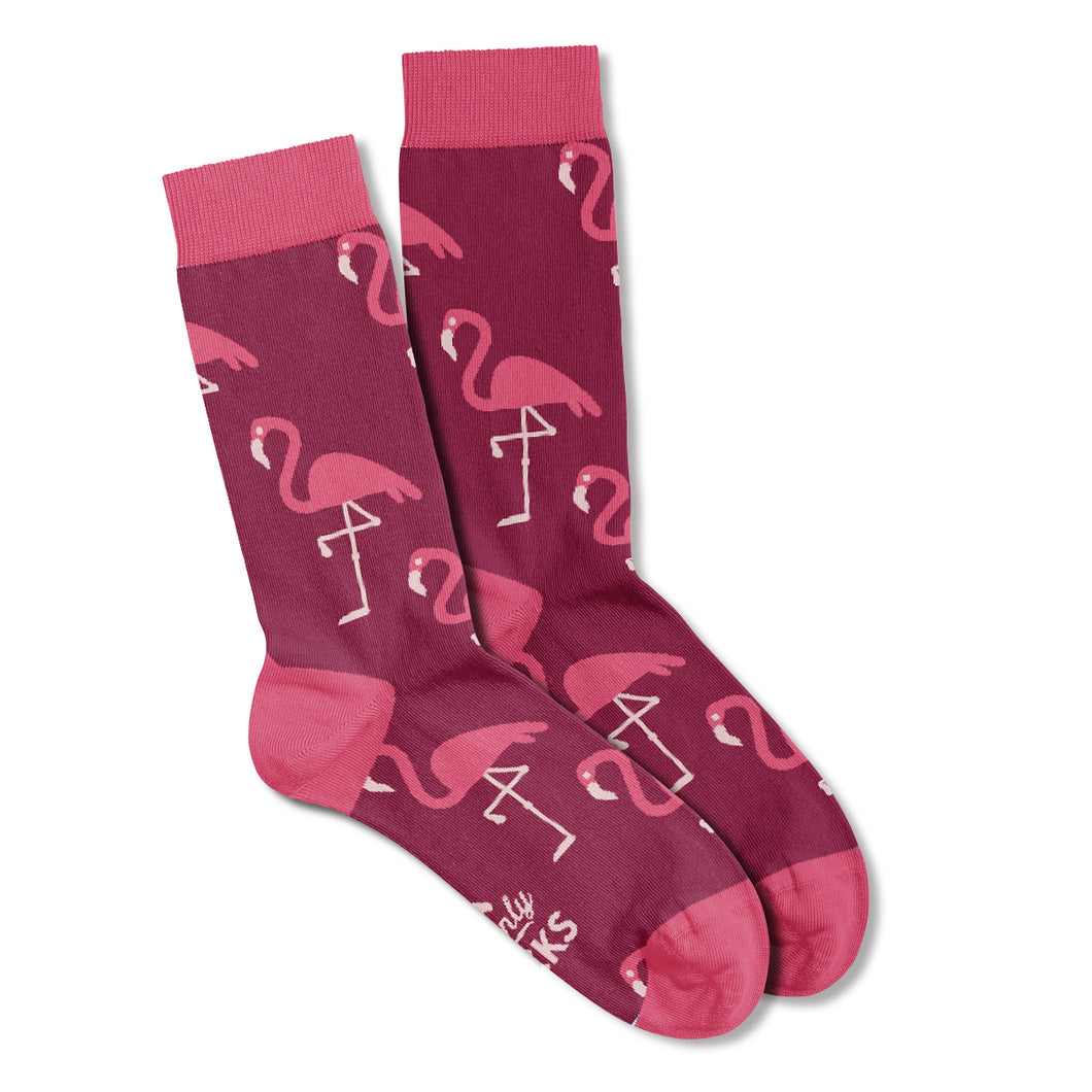 Women’s Socks with Flamingo Design Cotton Casual Socks Size 4 to 7