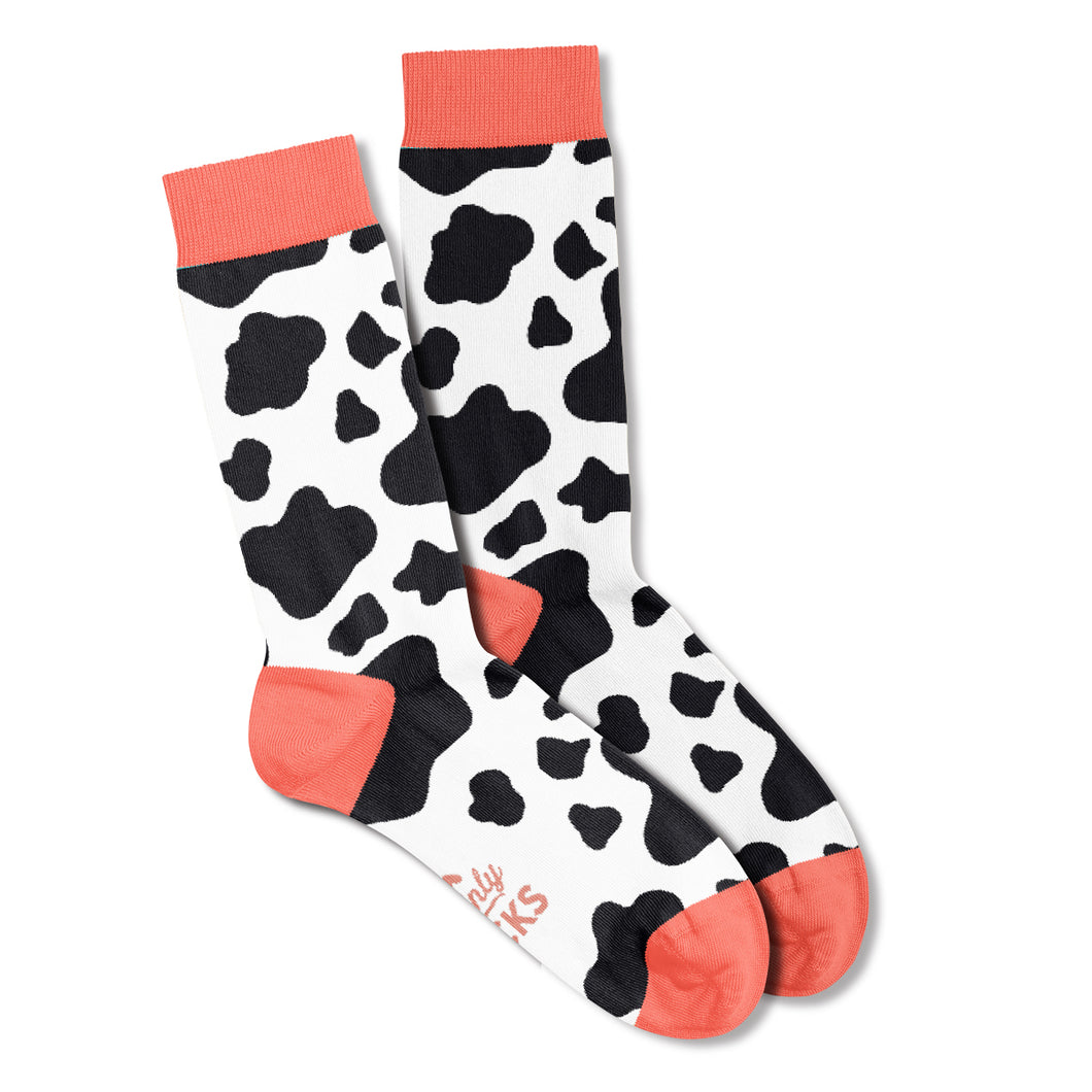 Women’s Socks with a Moo Cow Design Cotton Casual Socks Size 4 to 7