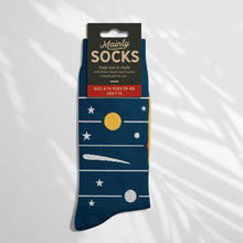 Load image into Gallery viewer, Men’s Socks with a Space Universe Planets Design Cotton Casual Socks Size 6 to 11

