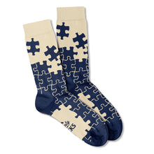 Load image into Gallery viewer, Men’s Wholesale Socks with Jigsaw Pattern Cotton Casual Socks Size 6 to 11

