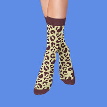 Load image into Gallery viewer, Women’s Socks with Leopard Skin Pattern Cotton Casual Socks Size 4 to 7
