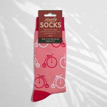 Load image into Gallery viewer, Women’s Socks with Cycling Pattern Cotton Casual Socks Size 4 to 7
