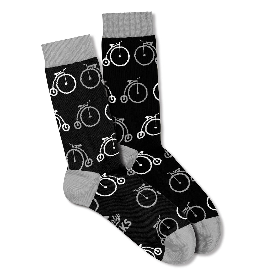 Men’s Socks with Cycling Pattern Cotton Casual Socks Size 6 to 11