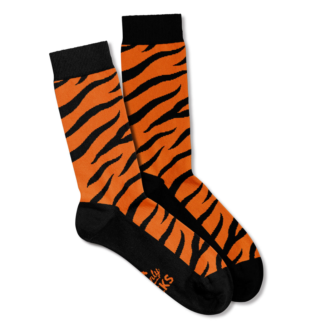 Women's Socks with Tiger Skin Pattern Cotton Casual Socks Size 4 to 7 –  Mainly Threads